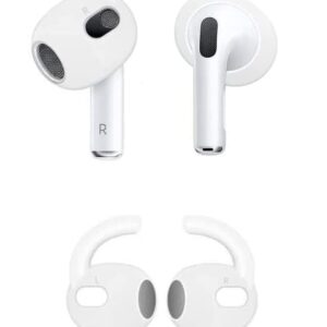 3 Pairs 3 Style Ear Hooks Compatible with AirPods 3 Accessories Compatible with AirPods 3 Earhooks Ear Hook,White/Clear A3