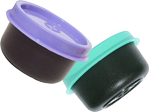 Tupperware Minis Smidgets Storage Containers Set of 2 Black Purple Mint Green