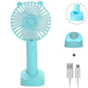mini handheld portable fan, 3 speeds, handheld fan, small portable fan, battery fan, usb fan portable rechargeable, lash fan, travel fan, phone fan, face fan(blue)