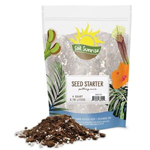 all natural seed starting mix (4 quarts), expert grade seed starter potting mix, start herbs, vegetables, and other grass