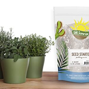 All Natural Seed Starting Mix (4 Quarts), Expert Grade Seed Starter Potting Mix, Start Herbs, Vegetables, and Other Grass