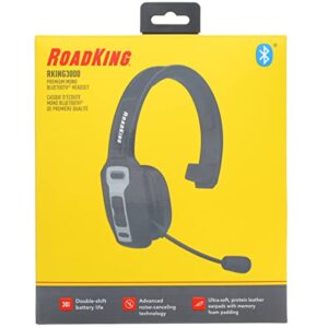 RoadKing RKING3000 Noise Cancelling Bluetooth(R) Headset Wireless Trucker Headset w Mic Premium, Black