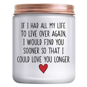 romantic gifts for her, girlfriend birthday gifts for wife anniversary christmas&thanksgiving valentine wedding love gifts for women men him boyfriend husband funny dating present lavender candle