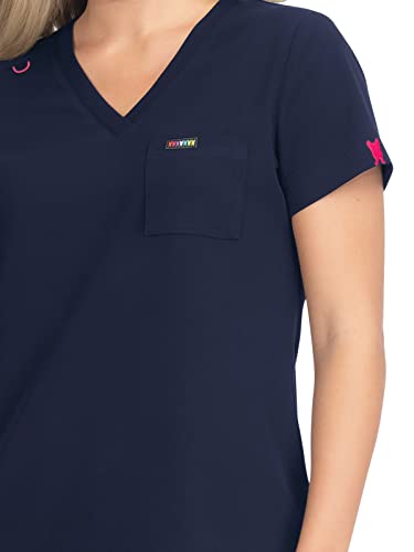 KOI French Bull F102 Women's Coco Scrub Top Navy 2XL