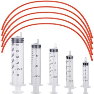 10 pack puppy kitten feeding tube kit include 5 pack 8 fr red rubber puppy feeding tube and 5 pack clear kitten feeding syringe 5 ml 10 ml 20 ml 30 ml 60 ml for feeding goat kitten puppy small animals