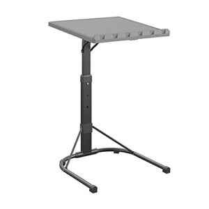 cosco multi-functional personal activity table, adjustable height, portable workspace, for snacking & homework, compact fold, space saving, gray