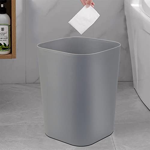 Besli 2 Gallon Small Trash Can Garbage Can Wastebasket for Bathroom Bedroom Kitchen Office,Pack of 3 (Gray)