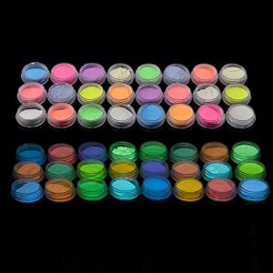 BAIYIYI Glow in The Dark Powder,Pack of 24 Luminous Pigment Powder Night Fluorescent UV Neon Color Changing Pigment Dust for DIY Nail Art Slime Resin Acrylic Paint Ink Non-Toxic