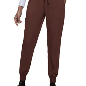 KOI Lite 750 Women's Fierce Jogger Scrub Pant Brown Taupe M