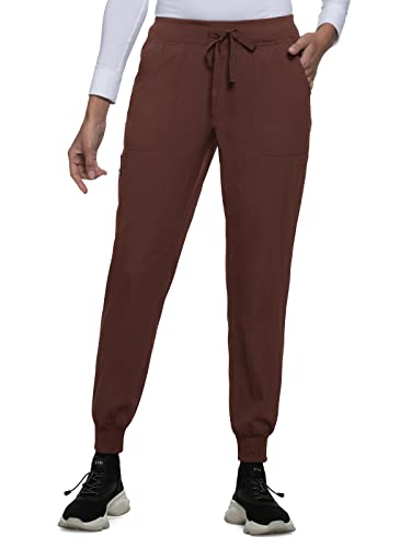 KOI Lite 750 Women's Fierce Jogger Scrub Pant Brown Taupe M