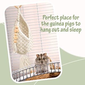 97 DECOR Rat Hammock for Cage - Hamster Hammock, Ferret Hammock for Cage Sleep Sack, Guinea Pig Hide, Hanging Hamster Beds, Small Animal Hammocks for Rats & Ferrets, Pet Rat Cage Accessories (Macrame)