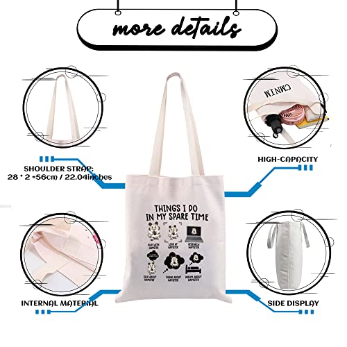 CMNIM Best Hamster Mom Ever Tote Bag Things I Do In My Spare Time Hamster Pet Owner Gifts for Hamster Lover Reusable Shopping Bag (Beat Hamster Mom Ever Tote Bag)