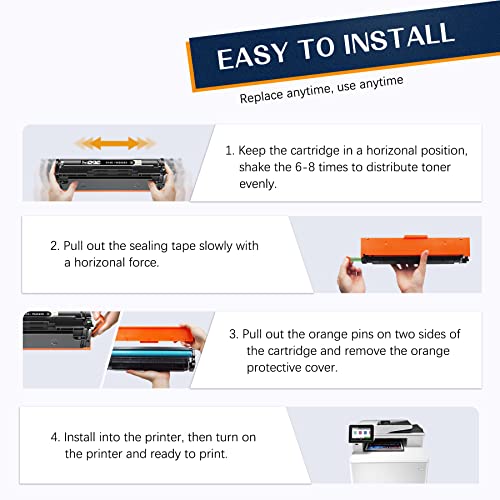 Colorking (with CHIP) Compatible Toner Cartridge Replacement for HP 414X W2020X 414A W2020A High Yield for Color Pro MFP M479fdw M479fdn M454dw M454dn Enterprise M455dn MFP M480f Printer (1 Black)