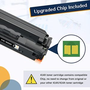 Colorking (with CHIP) Compatible Toner Cartridge Replacement for HP 414X W2020X 414A W2020A High Yield for Color Pro MFP M479fdw M479fdn M454dw M454dn Enterprise M455dn MFP M480f Printer (1 Black)