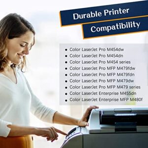 Colorking (with CHIP) Compatible Toner Cartridge Replacement for HP 414X W2020X 414A W2020A High Yield for Color Pro MFP M479fdw M479fdn M454dw M454dn Enterprise M455dn MFP M480f Printer (1 Black)