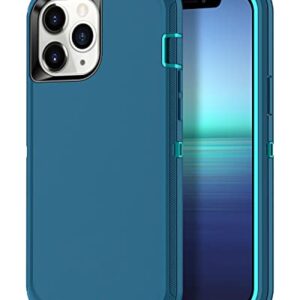 I-HONVA for iPhone 11 Pro Case Shockproof Dust/Drop Proof 3-Layer Full Body Protection [Without Screen Protector] Rugged Heavy Duty Durable Cover Case for Apple iPhone 11 Pro 5.8 Inch,Turquoise