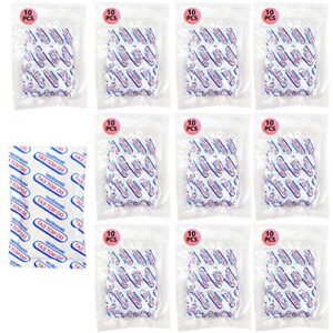 plateau elk oxygen absorbers for food storage 200cc, 100 pcs o2 absorbers food grade for mylar bags, canning, flour, wheat, oats and freeze dried foods - long term storage (10x pcs of 10)