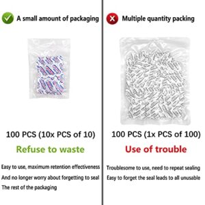 Plateau ELK Oxygen Absorbers for Food Storage 200CC, 100 PCS O2 Absorbers Food Grade for Mylar Bags, Canning, Flour, Wheat, Oats and Freeze Dried Foods - Long Term Storage (10x PCS of 10)