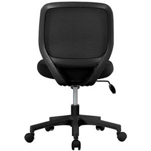 Realspace® Adley Mesh/Fabric Low-Back Task Chair, Black, BIFMA Certified