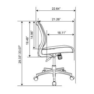 Realspace® Adley Mesh/Fabric Low-Back Task Chair, Black, BIFMA Certified