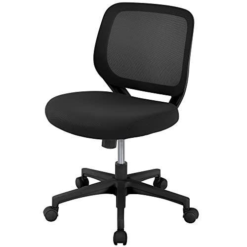 Realspace® Adley Mesh/Fabric Low-Back Task Chair, Black, BIFMA Certified