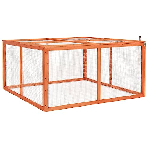 vidaXL Rabbit Hutch 48.8"x47.2"x23.6" Solid Firwood