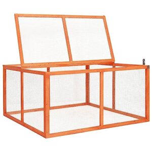 vidaXL Rabbit Hutch 48.8"x47.2"x23.6" Solid Firwood