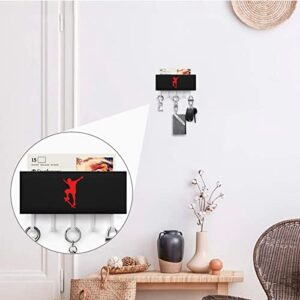 Street Skateboard Boy Key Holder for Wall Cuztomized PU Hooks for Entryway Front Door Hallway Office