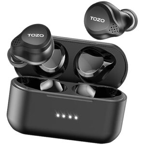 tozo nc7 all-function hybrid active noise cancelling wireless earbuds, bluetooth 5.3 headphones with ultra long 72h playtime, in-ear detection, app customization, immersive sound deep bass headset