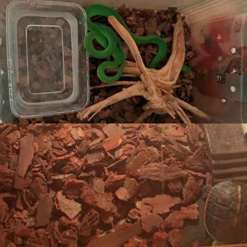 BNOSDM Reptile Bark Bedding Lizard Natural Wood Granule Substrate Clean Breeding and Bedding Flooring for Lizard Bearded Dragon Gecko Chameleon Tortoise