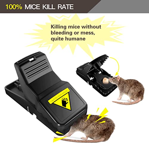 Mouse Trap Rat Trap, 12 Pack Mouse Traps Indoor for Home, Tralntion Safe and Reusable Rat Traps Outdoor, Humane Mice Traps for House Indoor Chipmunk Trap