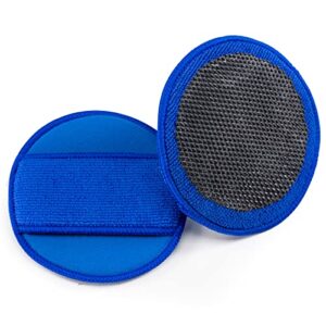 jianfa clay mitt, clay bar mitt for car detailing, medium grade auto magic wash mitt, scratch-free and paint safe, for cleaning polishing detailing cars paint, glass, wheels (blue-2pcs-small)