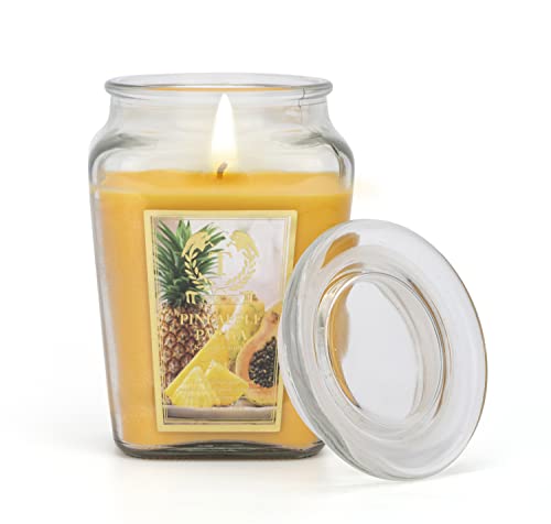 PINEAPPPLE-Papaya Long Lasting Highly Scented Fragrance Candle 18OZ Premium Natural Soy Blend