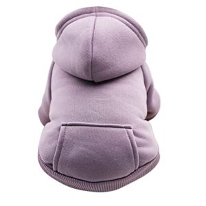 totruning hoodie dogs sweater girl with pocket fleece fall winter dog boy puppy for small medium clothes warm - pet clothes shirts for large dogs female (purple, l)