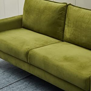 Bonrcea Modern Sofa Tufted Couch Love Seats, Army Green