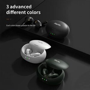 Alarthi Wireless Earbuds,Bluetooth Headphones with Slide Wireless Charging Case,True Wireless Noise Cancelling Earbuds,HiFi Stereo Earphones for Running,Fitness and Work,Frosted Dark Green