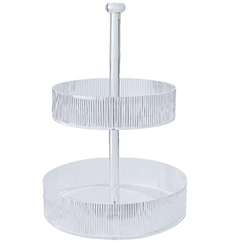 Vencell homedoco Vencell homedeco Boho 2 Tier Tray for Serving Cupcakes or Desserts, Modern Home and Kitchen Decor, Heavy-Duty Acrylic c-1 Vencell homedoco tiered tray