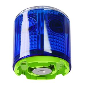 ledholyt solar strobe warning light, strong magnetic base solar emergency strobe warning light, automatic turn on safety road construction traffic strobe light (blue)