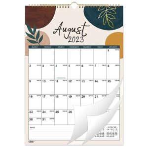 calendar 2023-2024 - aug. 2023 - dec. 2024, 2023-2024 wall calendar with 18 months, 17" x 12", twin-wire binding + hanging hook + large blocks with julian dates, 2023-2024 calendar for organizing - colorful lump