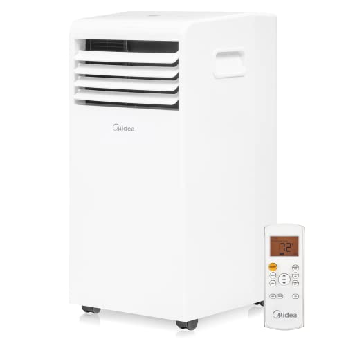 Midea 6,000 BTU ASHRAE (5,000 BTU SACC) Portable Air Conditioner, Cools up to 150 Sq. Ft., with Dehumidifier & Fan mode, Easy- to-use Remote Control & Window Installation Kit Included