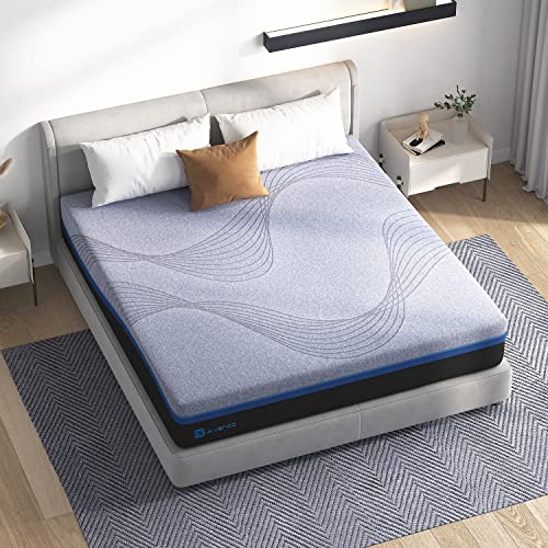 Avenco King Mattress, 10 Inch King Size Mattress in a Box, 2 Foam Layers Gel Memory Foam Mattress King for Cooling, Support & Pressure Relief, 10 Years Support