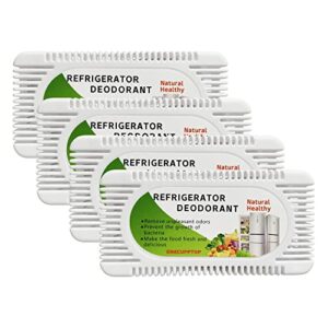 refrigerator deodorizer, fridge and freezer odor eliminator smell remover moisture absorber, 4 pack