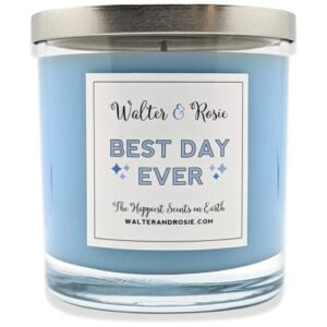 walter & rosie candle co. - best day ever candle - 11oz - cotton candy & vanilla scent - inspired by tangled - soy blend - up to 40 hrs
