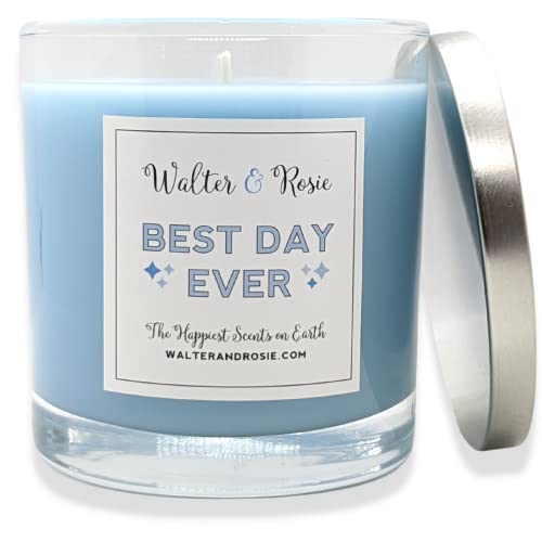 Walter & Rosie Candle Co. - Best Day Ever Candle - 11oz - Cotton Candy & Vanilla Scent - Inspired by Tangled - Soy Blend - Up to 40 Hrs