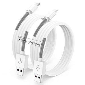 long iphone charger cord 10 ft, 2pack [apple mfi certified] lightning cable 10 foot fast charging cord iphone charger 10 feet usb cable for iphone 14/13/12/11 pro max/mini/xs max/xr/x/8/7/plus/6 more