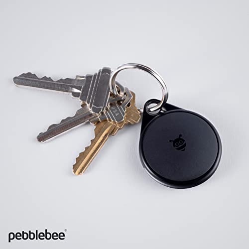 Pebblebee Clip | Rechargeable Item Tracker | Compatible with Apple Find My | 500ft Bluetooth | Water Resistant | Works with Google Assistant & Amazon Alexa