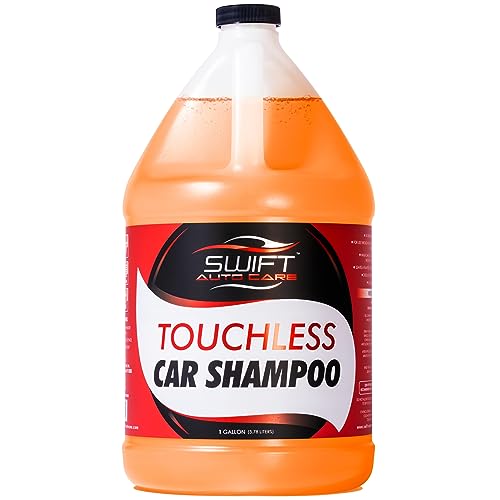 Swift Touchless Car Wash Shampoo (1 Gallon) - No Brushing Required, High Foaming Car Soap, Heavy Duty, Scratch and Streak-Free, Exterior Safe, Auto Detergent for Foam Gun, Foam Cannon, Works on Cars, SUVs, Trucks, RVs, Off-Road Vehicles, Motorcycles, Upho