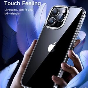 Humixx Crystal Clear Designed for iPhone 14 Pro Max Case, with 2X Screen Protector + 2X Lens Protector [Not-Yellowing][Full Body Protection] Shockproof Protective iPhone 14 Pro Max Phone Case 6.7 Inch