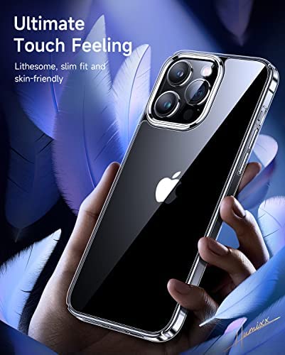 Humixx Crystal Clear Designed for iPhone 14 Pro Max Case, with 2X Screen Protector + 2X Lens Protector [Not-Yellowing][Full Body Protection] Shockproof Protective iPhone 14 Pro Max Phone Case 6.7 Inch