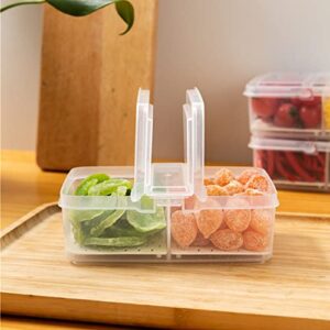 Slice Cheese Container for Fridge with Flip Lid, Vegetable and Fruit Fresh-Keeping Box with Folding Fork Cheese Slice Storage Box (B)